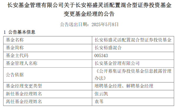 股票配资官方网站 跑输业绩比较基准逾50%，长安基金袁苇火速“清仓”离任！公司管理规模两年内遭“腰斩”
